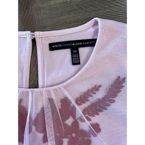 White House Black Market Light Pink Tulle Layered Sleeveless Tank Top Size XS - Picture 5 of 12